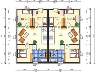 Massivhaus Ballandria von AVOS Hausbau Schlüsselfertig ab 955000€, Satteldach-Klassiker Grundriss 1