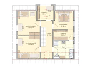 Fertighaus Locca von Fingerhut Haus Schlüsselfertig ab 476741€, Satteldach-Klassiker Grundriss 2