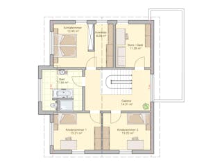 Fertighaus Günzburg von Fingerhut Haus Schlüsselfertig ab 565278€, Satteldach-Klassiker Grundriss 2
