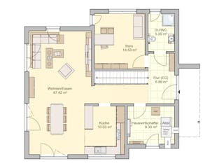 Fertighaus Mannheim von Fingerhut Haus Schlüsselfertig ab 499203€, Satteldach-Klassiker Grundriss 1