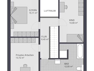 Massivhaus Entwurf CL143 von FAVORIT Massivhaus, Stadtvilla Grundriss 2