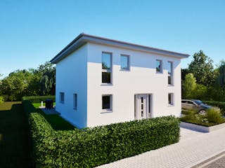 Massivhaus Entwurf CL143 von FAVORIT Massivhaus, Stadtvilla Außenansicht 7