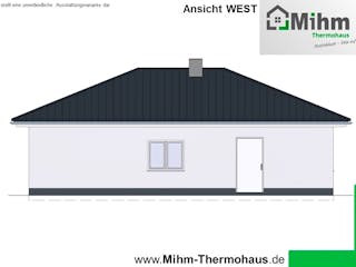 Massivhaus Bungalow120WD von Mihm Thermobau, Bungalow Außenansicht 12