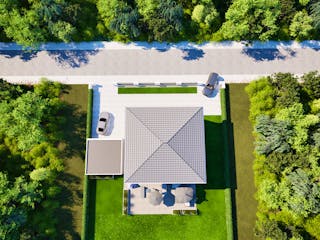 Massivhaus Entwurf CL178 von FAVORIT Massivhaus, Stadtvilla Außenansicht 9
