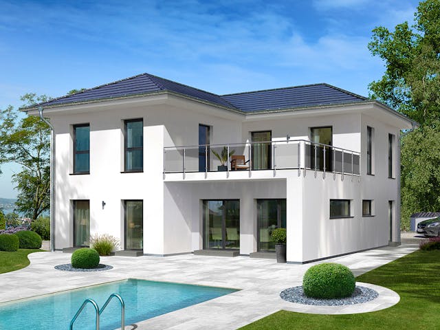 Fertighaus City Villa 4 von allkauf haus, Stadtvilla Außenansicht 1