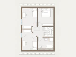 Fertighaus Double 10 von allkauf haus, Satteldach-Klassiker Grundriss 2