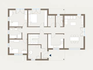 Fertighaus Generation 14 von allkauf haus, Stadtvilla Grundriss 1