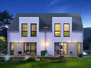 Fertighaus Generation 3 von allkauf haus, Satteldach-Klassiker Außenansicht 4