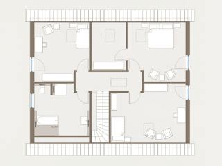 Fertighaus Generation 3 von allkauf haus, Satteldach-Klassiker Grundriss 2