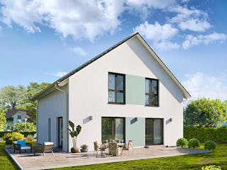 Fertighaus Home 14 von allkauf haus, Satteldach-Klassiker Außenansicht 2