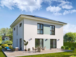 Fertighaus Home 14 von allkauf haus, Satteldach-Klassiker Außenansicht 3