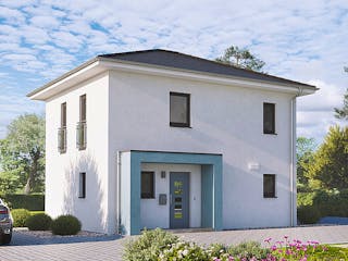 Fertighaus Home 1 von allkauf haus, Satteldach-Klassiker Außenansicht 3