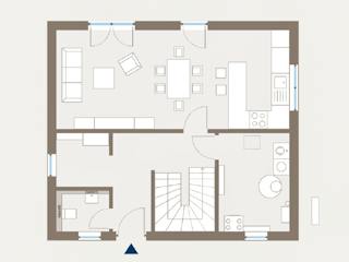 Fertighaus Home 1 von allkauf haus, Satteldach-Klassiker Grundriss 1