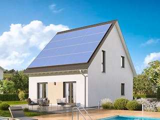 Fertighaus Home 3 von allkauf haus, Satteldach-Klassiker Außenansicht 2