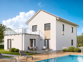 Fertighaus Home 3 von allkauf haus, Satteldach-Klassiker Außenansicht 5