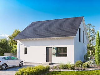 Fertighaus Home 8 von allkauf haus, Satteldach-Klassiker Außenansicht 1