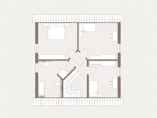 Fertighaus Home 8 von allkauf haus, Satteldach-Klassiker Grundriss 2