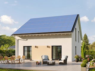Fertighaus Home 9 von allkauf haus, Satteldach-Klassiker Außenansicht 2
