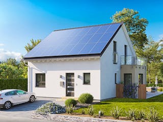 Fertighaus Home 2 von allkauf haus, Satteldach-Klassiker Außenansicht 1