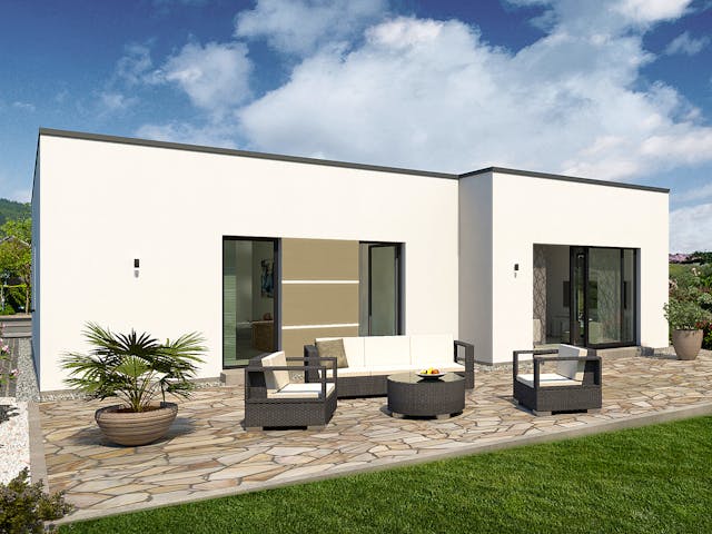 Fertighaus Lifetime 4 - FD von allkauf haus, Bungalow Außenansicht 1 Fertighaus Lifetime 4 - FD von allkauf haus, Bungalow Außenansicht 1