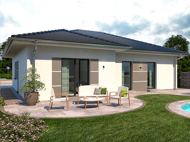 Fertighaus Lifetime 4 - WD von allkauf haus, Bungalow Außenansicht 1 Fertighaus Lifetime 4 - WD von allkauf haus, Bungalow Außenansicht 1