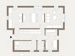 Fertighaus Trendline S4 von allkauf haus, Pultdachhaus Grundriss 1