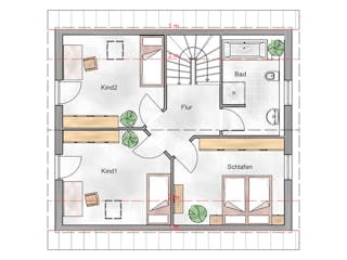 Massivhaus Classic 112 von AMB Massivhaus, Satteldach-Klassiker Grundriss 2