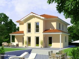 Massivhaus Ambiente 135 von FAVORIT Massivhaus Schlüsselfertig ab 370470€, Stadtvilla Außenansicht 1