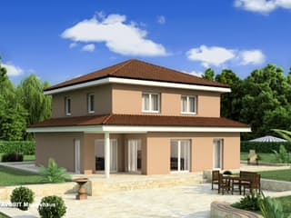 Massivhaus Ambiente 145 von FAVORIT Massivhaus Schlüsselfertig ab 384650€, Stadtvilla Außenansicht 1