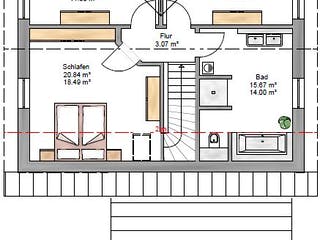 Fertighaus Ambiente 150 von Suckfüll Energiesparhaus Schlüsselfertig ab 412763€, Satteldach-Klassiker Grundriss 2