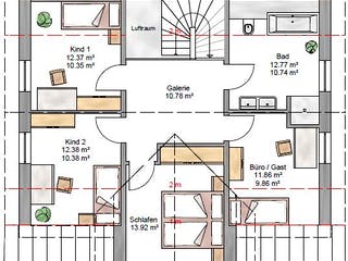 Fertighaus Ambiente 156 von Suckfüll Energiesparhaus Schlüsselfertig ab 430088€, Satteldach-Klassiker Grundriss 2