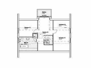 Fertighaus Amrum L von Danhaus Deutschland, Satteldach-Klassiker Grundriss 1