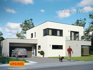 Massivhaus Atlanta von ARGISOL-Bausysteme Bausatzhaus ab 68400€, Cubushaus Außenansicht 1