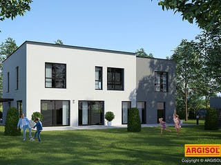 Massivhaus Bonn von ARGISOL-Bausysteme Bausatzhaus ab 67050€, Cubushaus Außenansicht 2