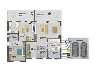 Massivhaus Bonn von ARGISOL-Bausysteme Bausatzhaus ab 67050€, Cubushaus Grundriss 1