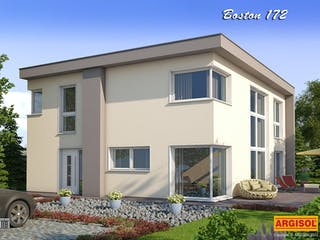 Massivhaus Boston von ARGISOL-Bausysteme Bausatzhaus ab 58390€, Cubushaus Außenansicht 1