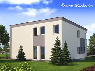 Massivhaus Boston von ARGISOL-Bausysteme Bausatzhaus ab 58390€, Cubushaus Außenansicht 2