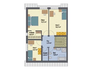 Massivhaus Buchenweg II von ARGISOL-Bausysteme Bausatzhaus ab 39000€, Satteldach-Klassiker Grundriss 2