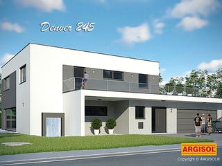 Massivhaus Denver von ARGISOL-Bausysteme Bausatzhaus ab 71820€, Cubushaus Außenansicht 1