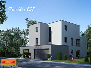 Massivhaus Franklin von ARGISOL-Bausysteme Bausatzhaus ab 91470€, Cubushaus Außenansicht 1