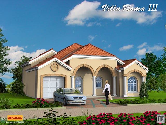 Massivhaus Villa Roma III von ARGISOL-Bausysteme Bausatzhaus ab 61040€, Stadtvilla Außenansicht 1 Massivhaus Villa Roma III von ARGISOL-Bausysteme Bausatzhaus ab 61040€, Stadtvilla Außenansicht 1