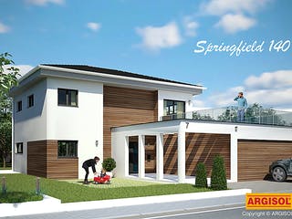 Massivhaus Springfield von ARGISOL-Bausysteme Bausatzhaus ab 55500€, Stadtvilla Außenansicht 1