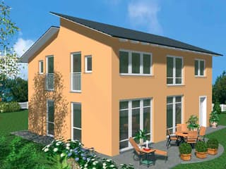 Massivhaus Art Haus von Wagener Systemhausbau Schlüsselfertig ab 292000€, Pultdachhaus Außenansicht 1