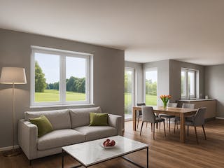 Massivhaus Satteldach 132 von ASL Wohnungsbau Schlüsselfertig ab 324656€, Satteldach-Klassiker Innenansicht 1