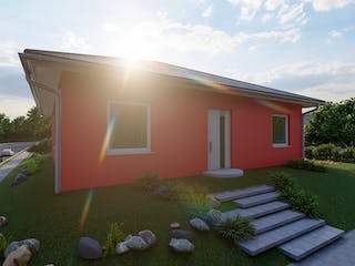 Massivhaus Enzian von AVOS Hausbau Schlüsselfertig ab 211500€, Bungalow Außenansicht 1