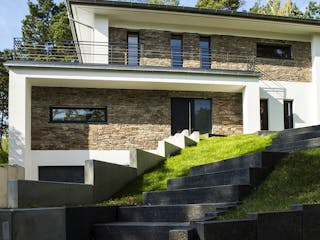 Massivhaus Wannsee von Aye-Bau Schlüsselfertig ab 522200€, Stadtvilla Außenansicht 4