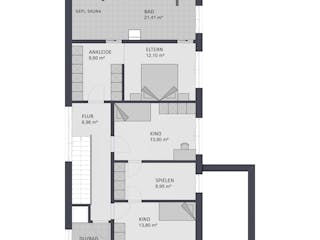 Massivhaus Entwurf CD198 von FAVORIT Massivhaus, Cubushaus Grundriss 2