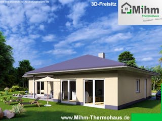 Massivhaus Bungalow120WD von Mihm Thermobau, Bungalow Außenansicht 6