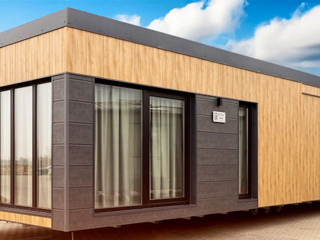 Fertighaus Amalia von Easy Homes - Tiny- & Modulhäuser Schlüsselfertig ab 160000€, Bungalow Außenansicht 1