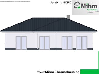 Massivhaus Bungalow120WD von Mihm Thermobau, Bungalow Außenansicht 9